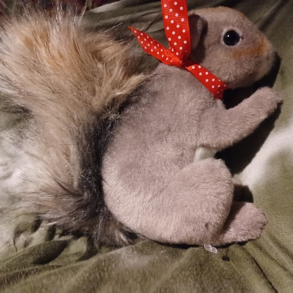 Realistic Squirrel Plush Stuffed animal Barrington Collection Vintage Bowtie toy - Picture 2 of 6
